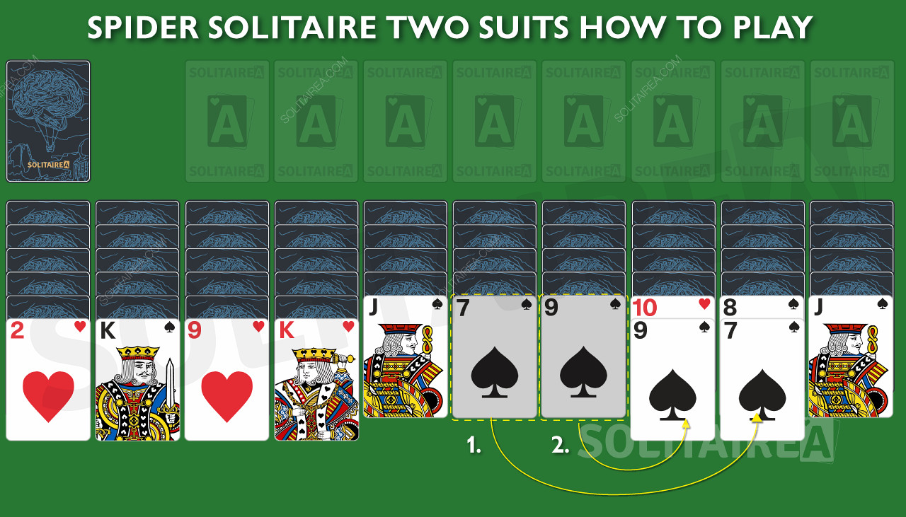 Spider Solitaire two Suits - Πώς να παίξετε